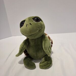 2022 The Petting Zoo Sad Eyes Sea Turtle Plush Stuffed Animal Toy 10"